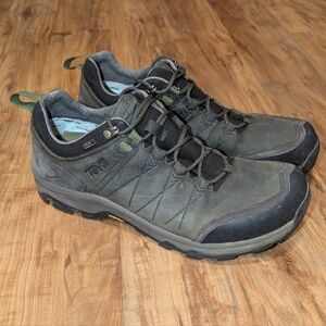 Teva Arrowood Riva‎ Waterproof Hiking Shoes Men's 13 Olive Green Leather GUC